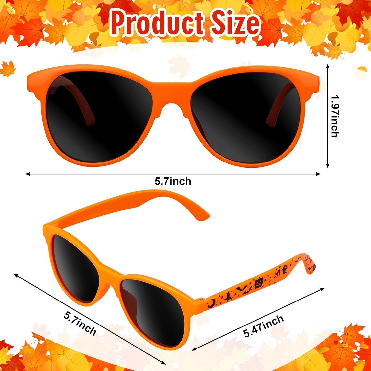 Flutesan 24 Pcs Halloween Glasses Set Photo Props