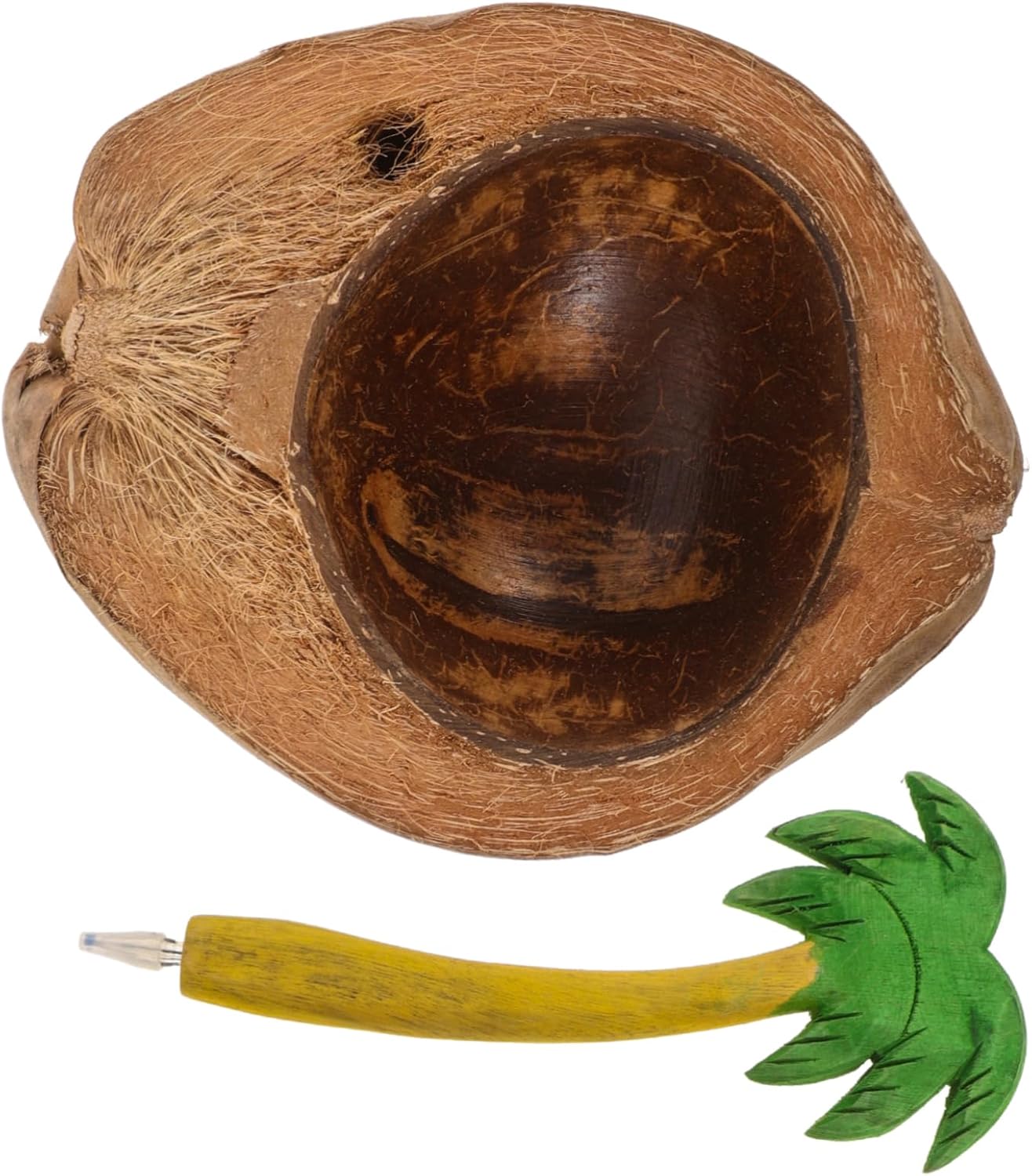 Coconut Shell Candle Holder for Taper and Pillar Candles