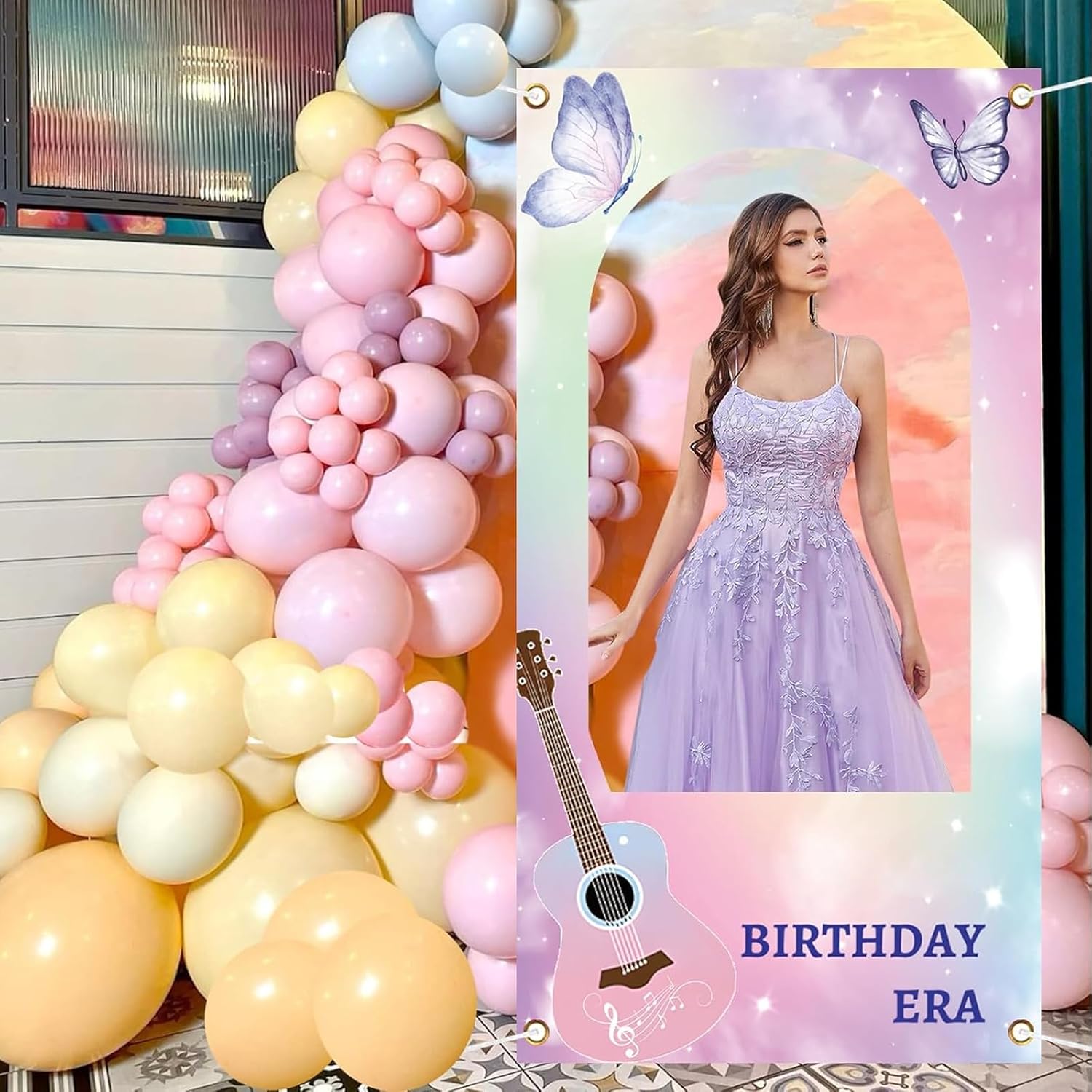 Super Star Music Themed Photo Booth Background for Girls Birthday Parties
