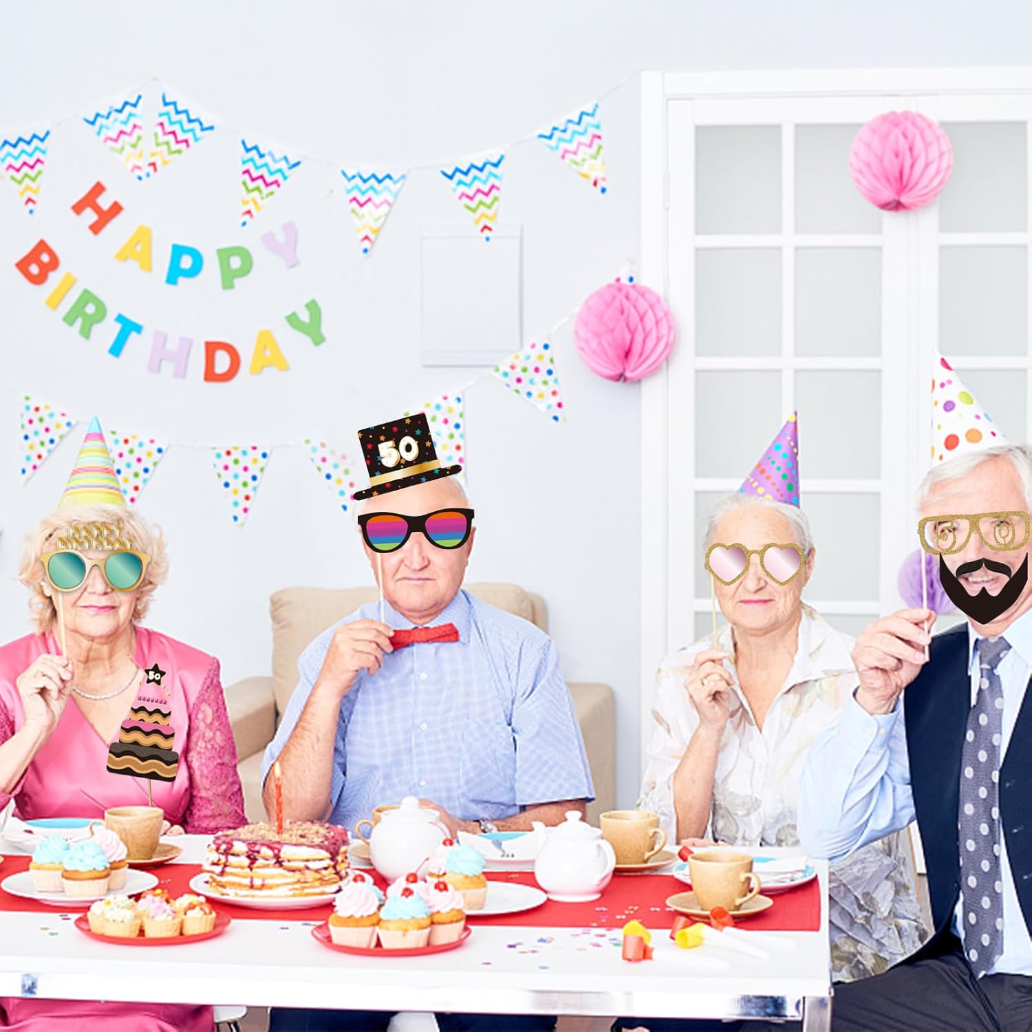 BRT Bearingshui 50th Birthday Photo Booth Props Kit