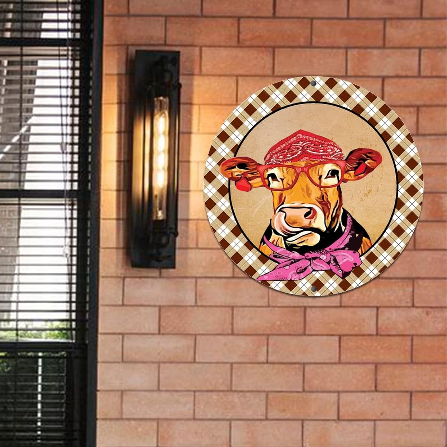 Retro Farmhouse Metal Sign with Farm Animals and Funny Designs