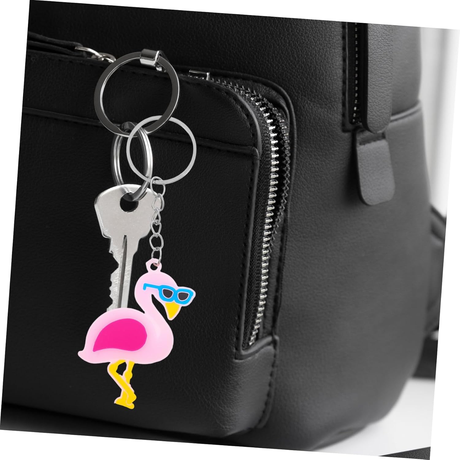 Garneck 12 Pcs Cute Flamingo Keychains