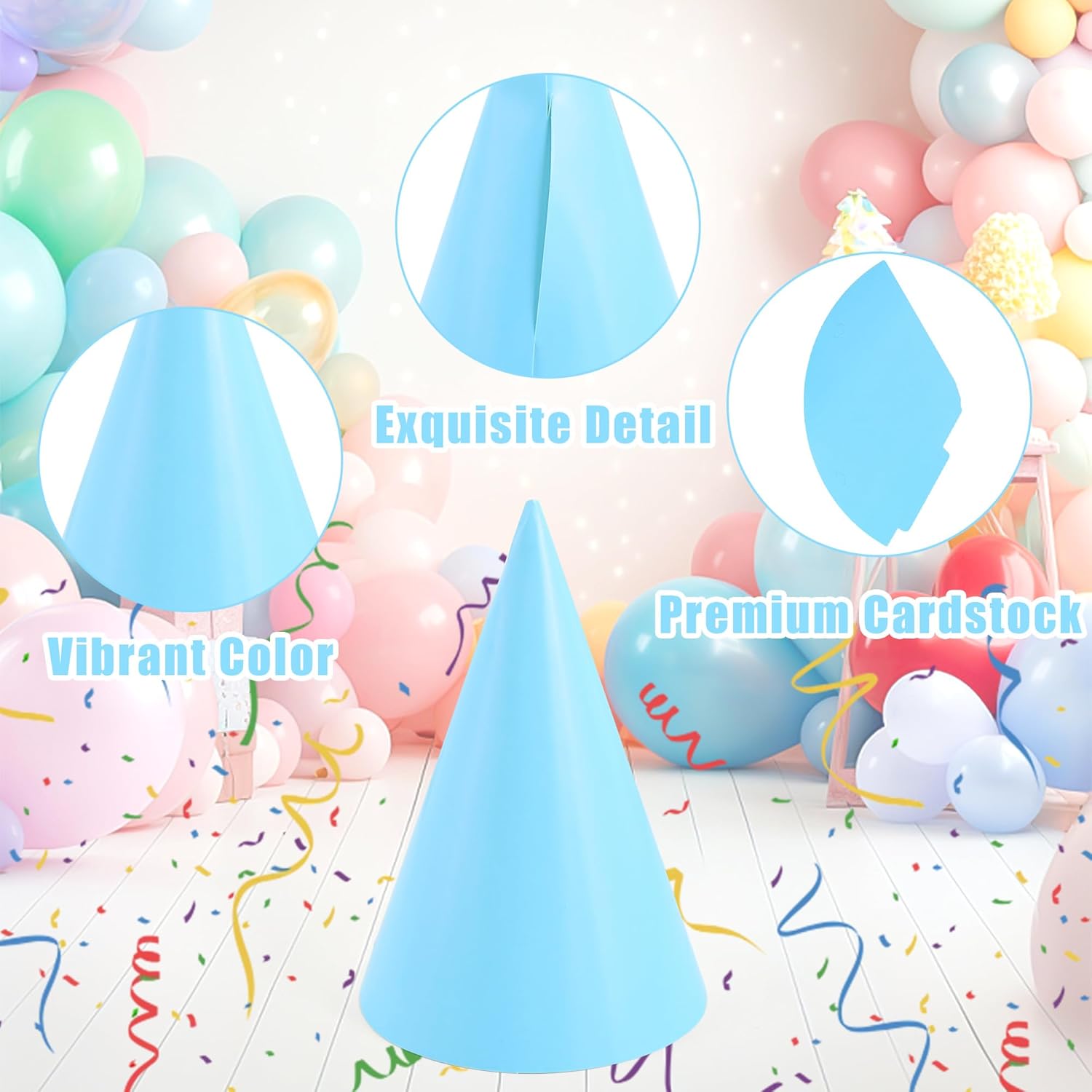 CANREVEL Rainbow Party Hats for Kids and Adults