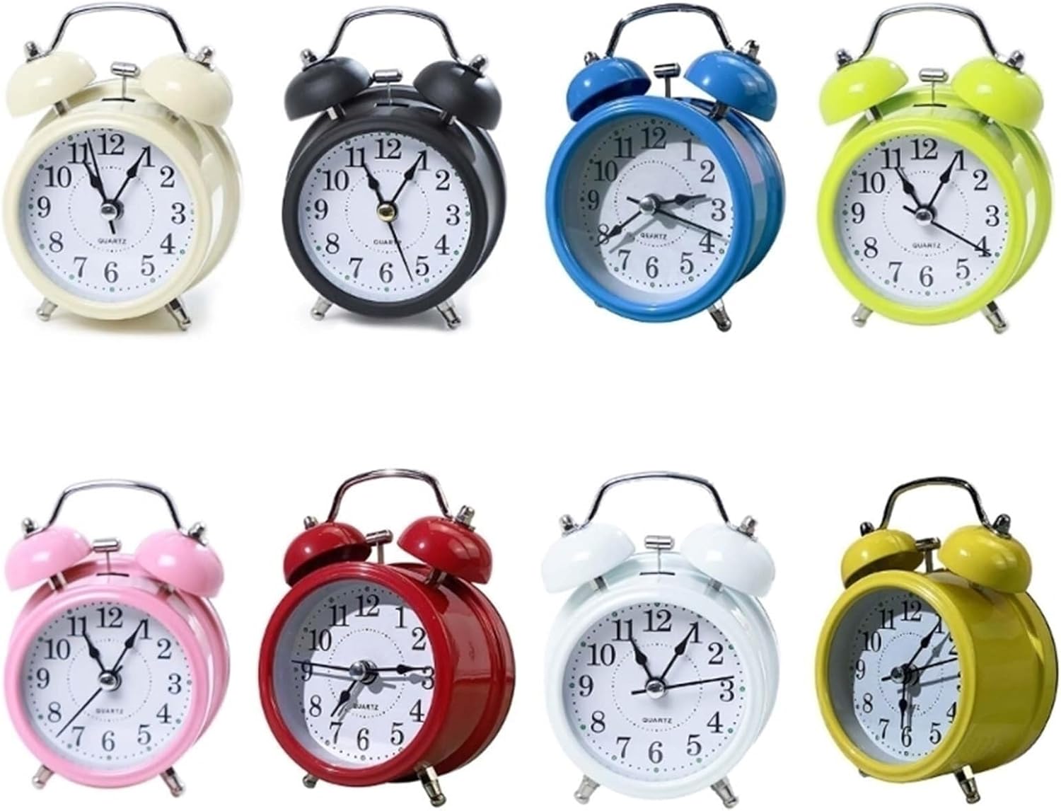 Loud Retro Double Bell Alarm Clock with Metal Design