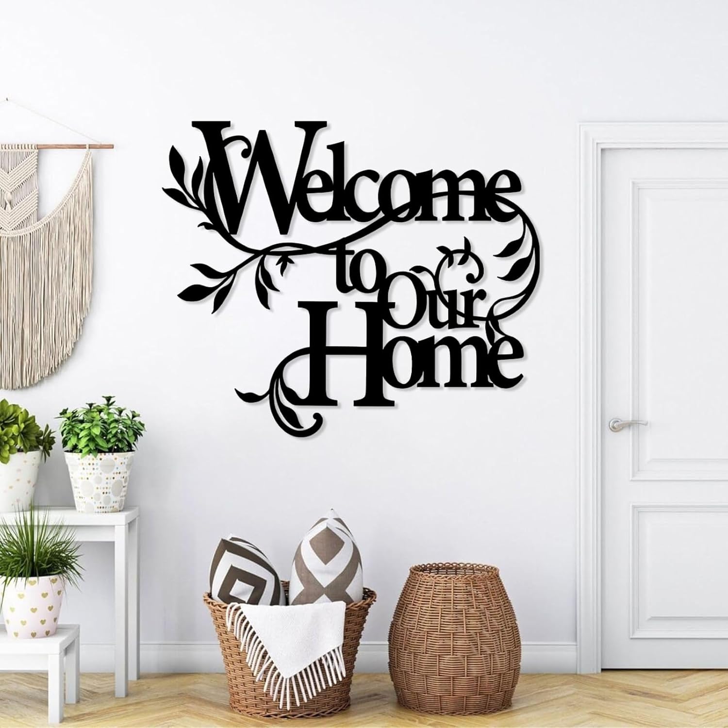 Welcome to Our Home Metal Wall Decor Sign