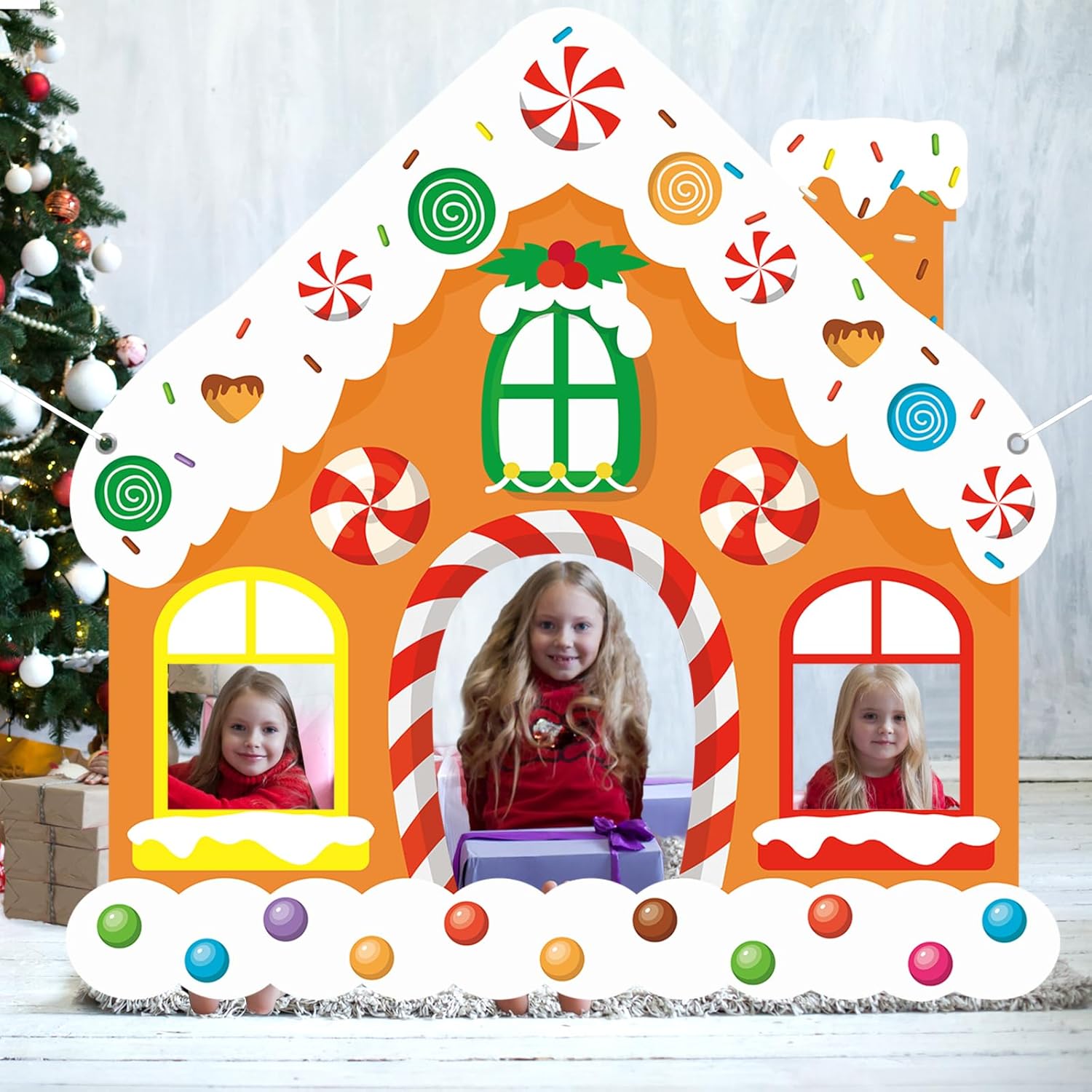Large Christmas Gingerbread House Photo Booth Prop