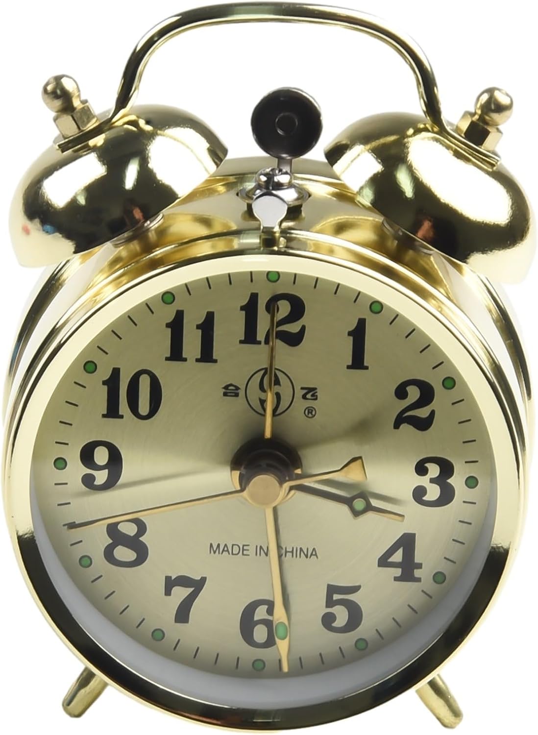 Vintage Mechanical Gold Horseshoe Alarm Clock
