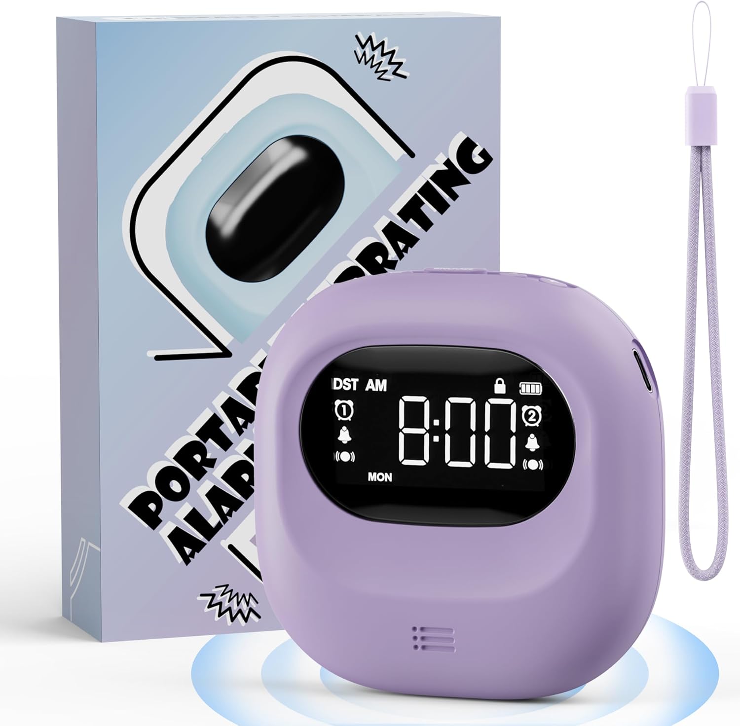 Roxicosly Super Strong Vibrating Alarm Clock for Heavy Sleepers