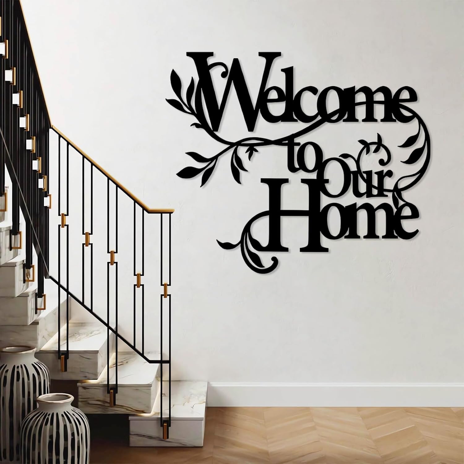 Welcome to Our Home Metal Wall Decor Sign