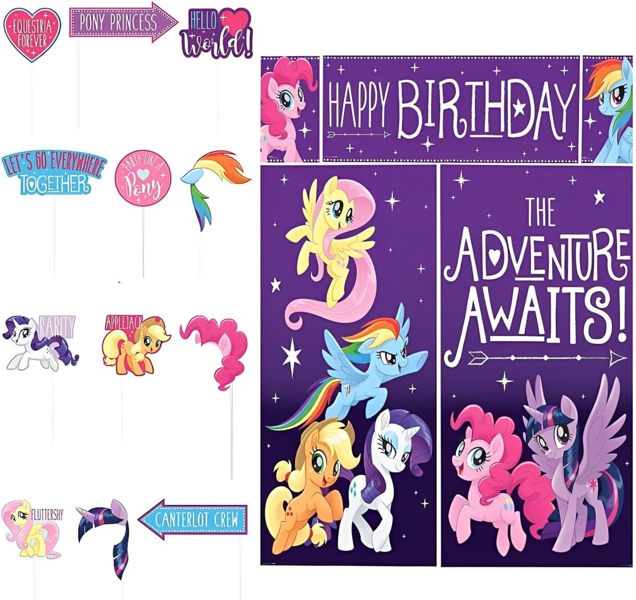 My Little Pony Scene Setters Pack Of 16 With 12 Photo Props