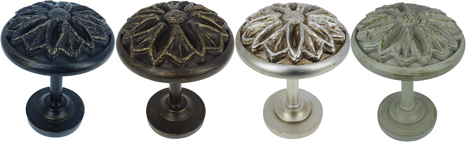 MERIVILLE 2 Pack Burnt Gold Petal Medallion Holdbacks