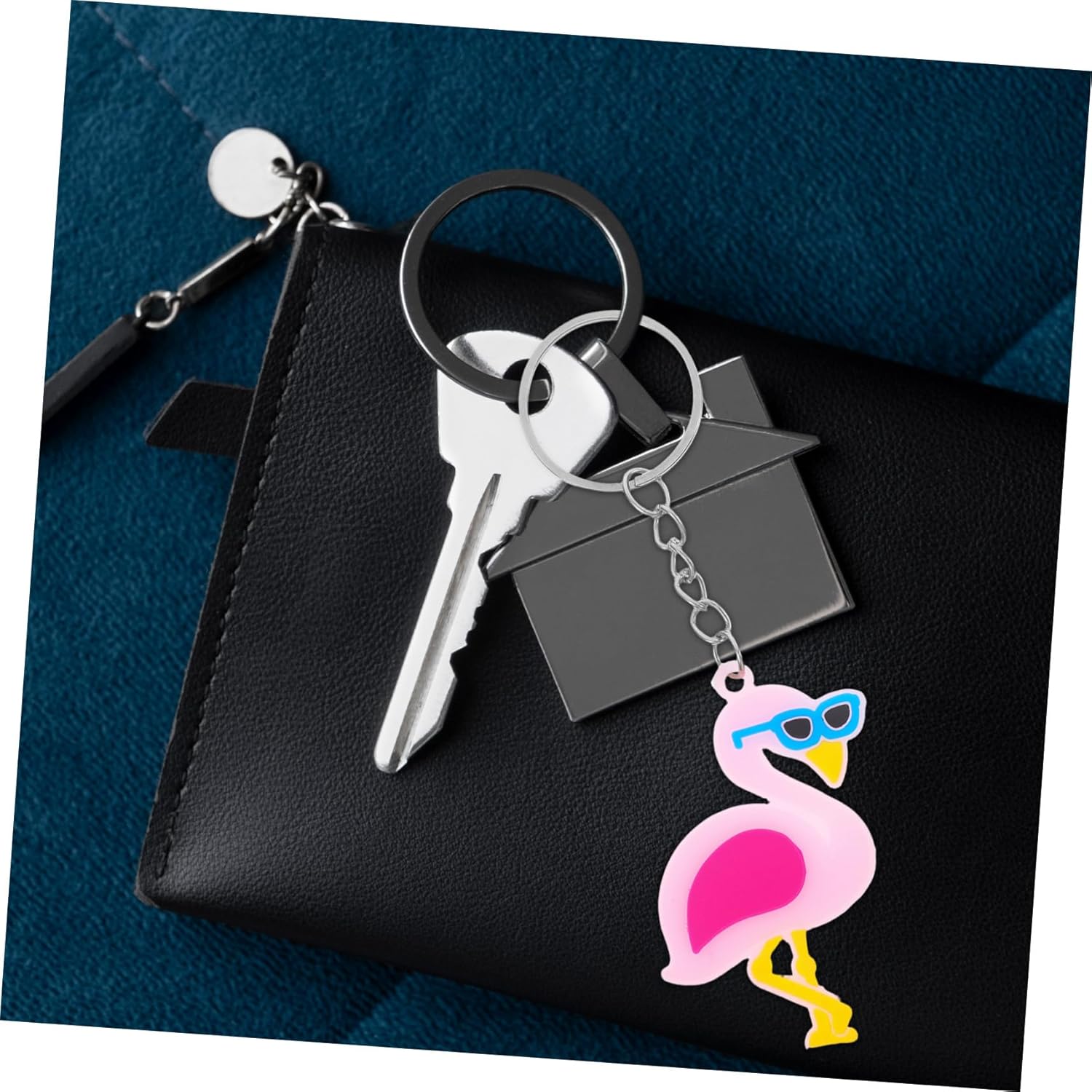 Zerodeko 12pcs Flamingo Keychain Set