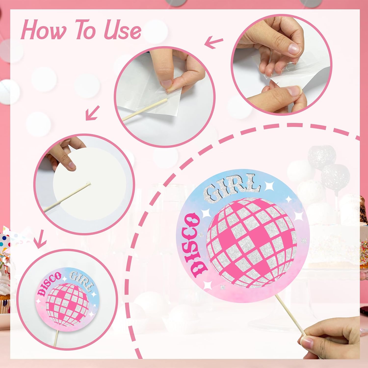22 Pcs Music Themed Photo Booth Props for Girls Parties