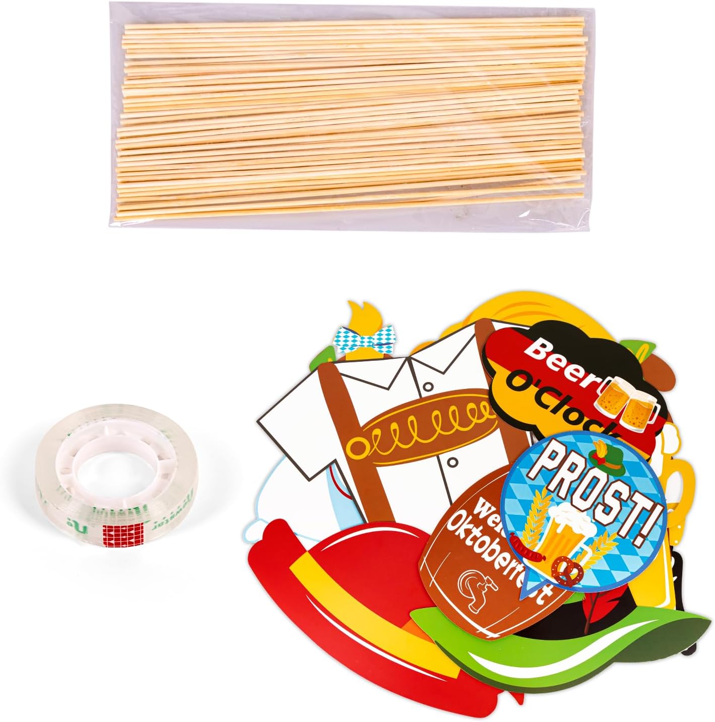 90shine 55 Ct Oktoberfest Photo Booth Props German Theme Decorations