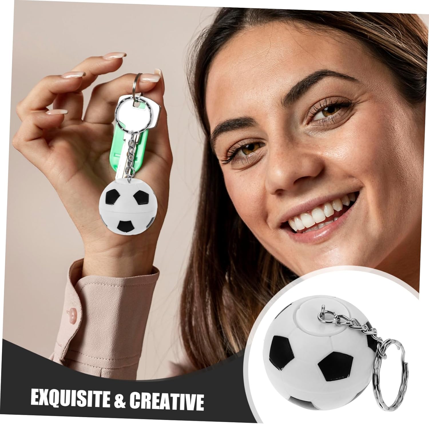 3D Soccer Keychain Pendant for Sports Fans