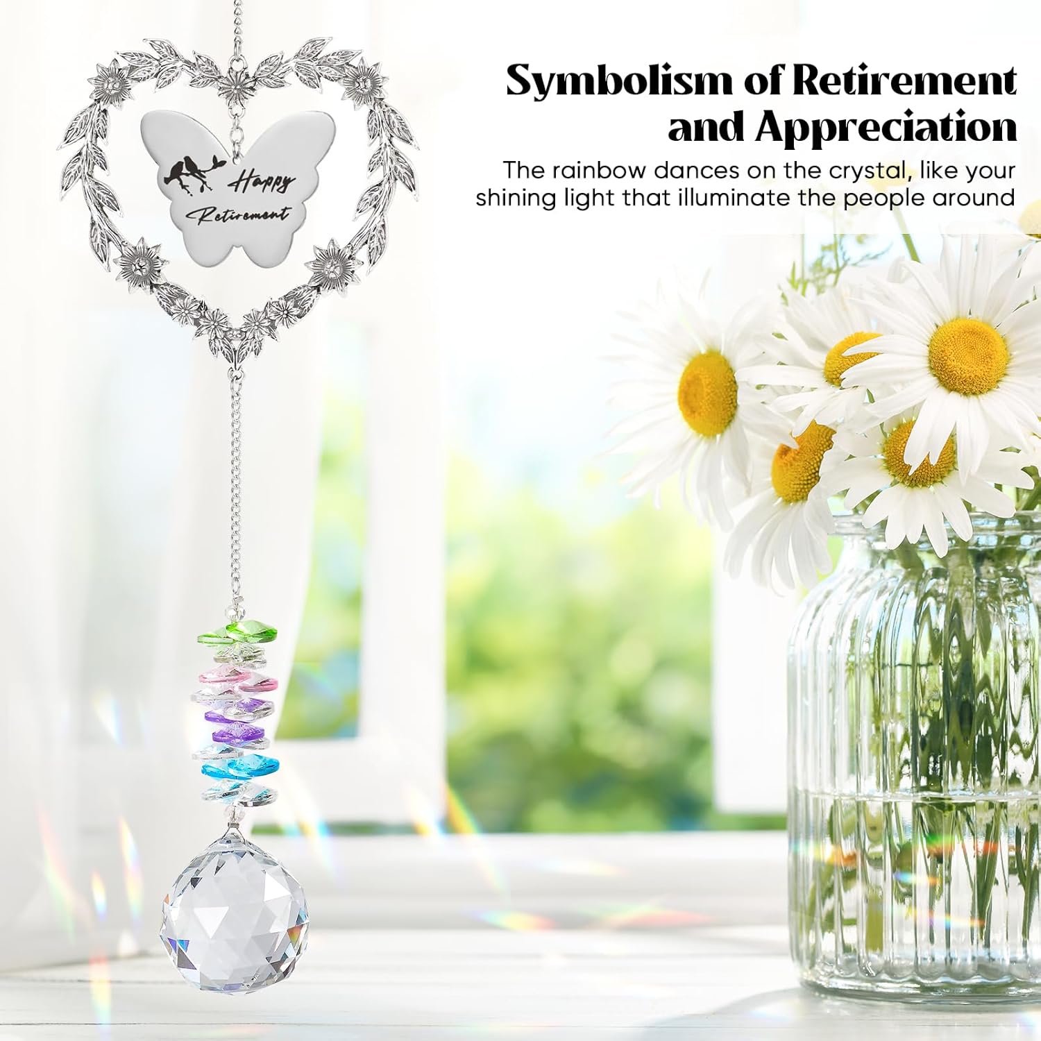 Retirement Gift Sun Catcher Crystal Prism