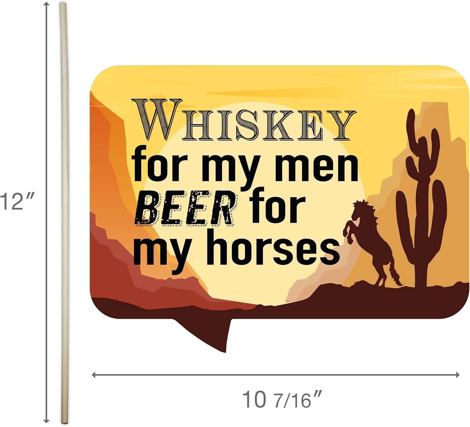 Whiskey Party Photo Booth Props Kit - 10pcs