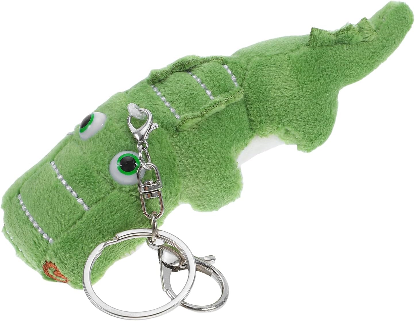 LOGOFUN 2PCS Crocodile Plush Keychain Soft Animal Toy Keyrings