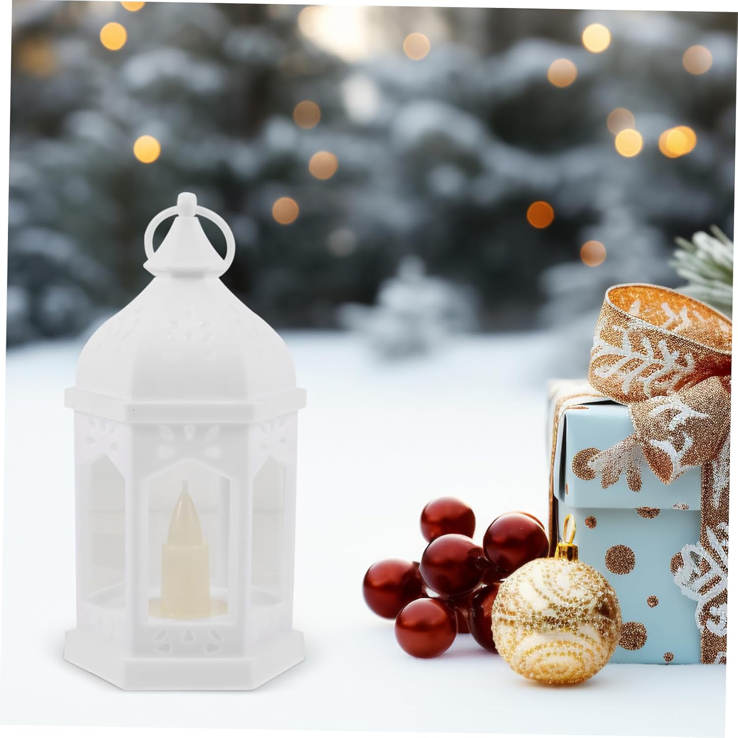 VOSAREA 1pc Elegant Iron Candleholder for Christmas Decor