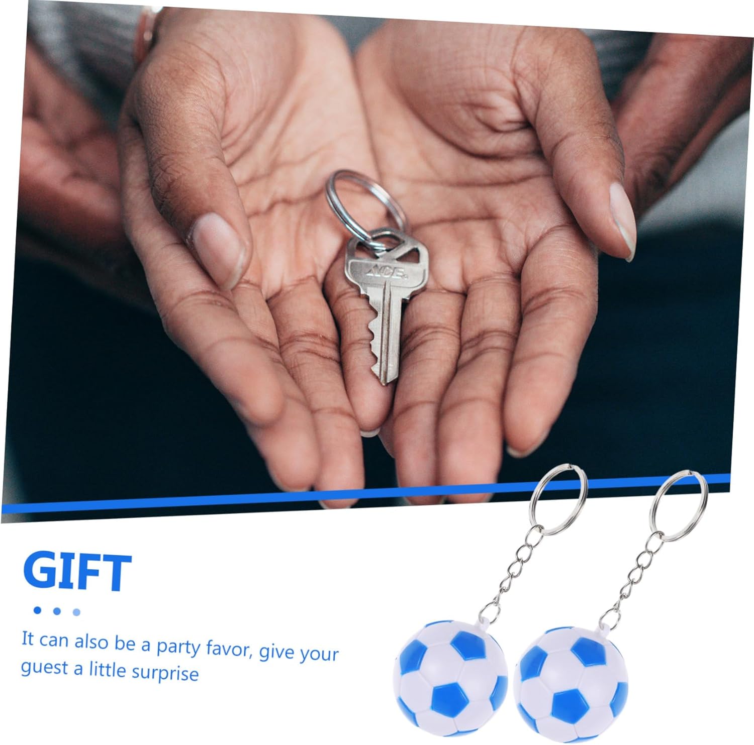 VICASKY 2PCS Soccer Ball Keychains for Football Fans