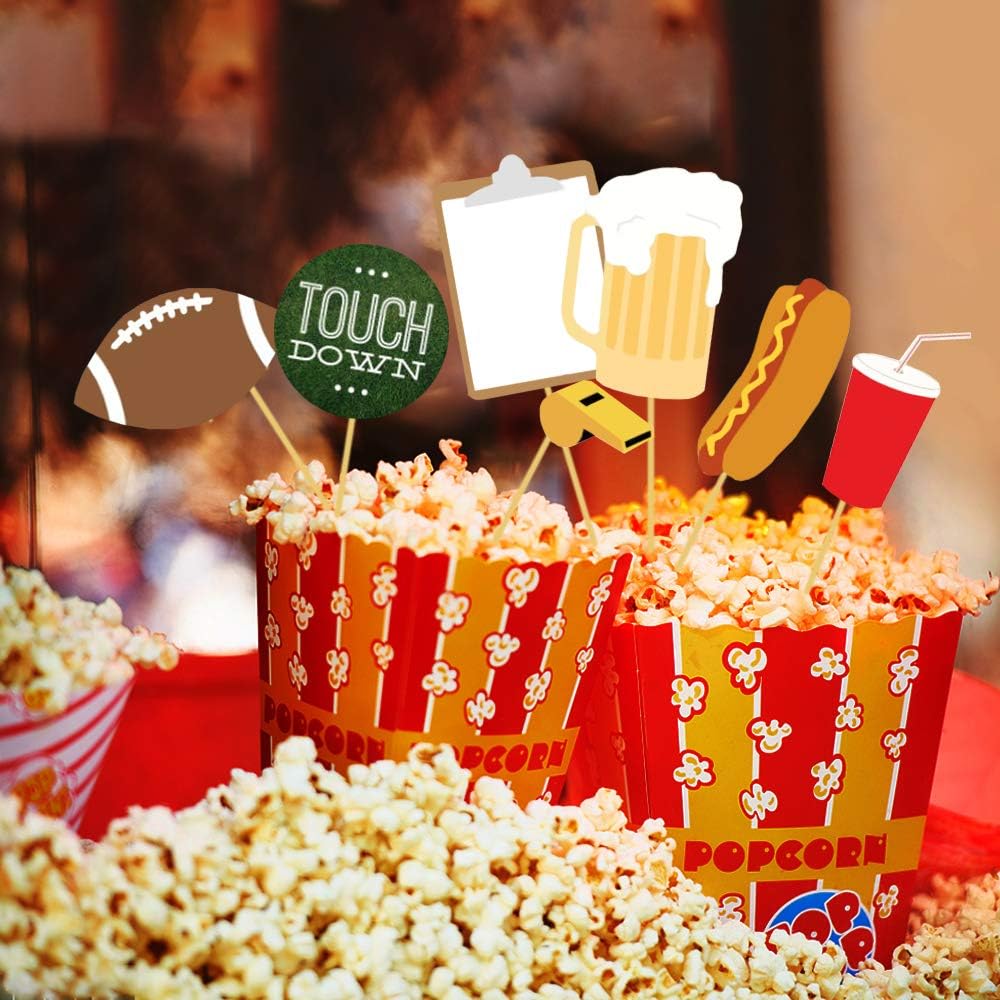 Football Photo Booth Props Kit - 17 Piece Set