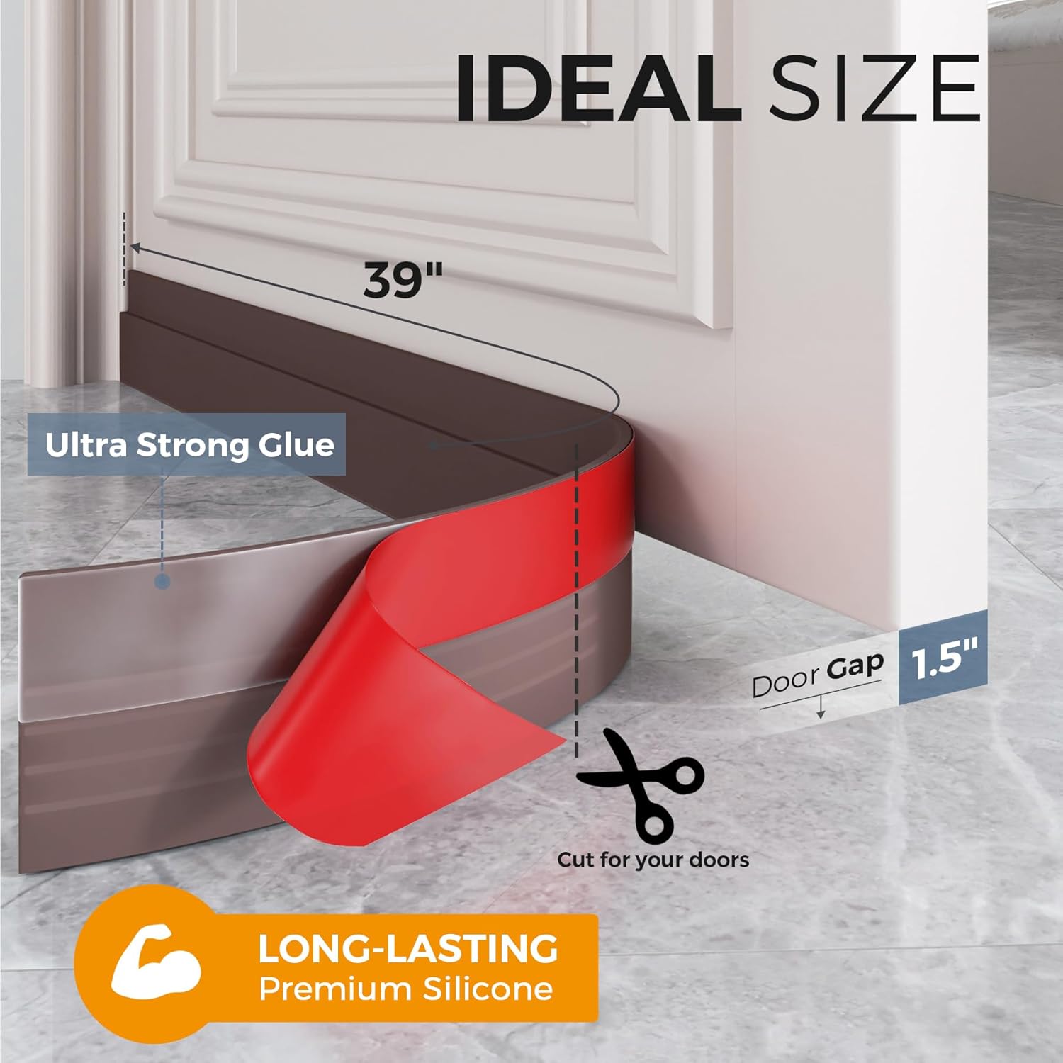 GroTheory 2 Pack Door Draft Stopper 39 x 2 Brown