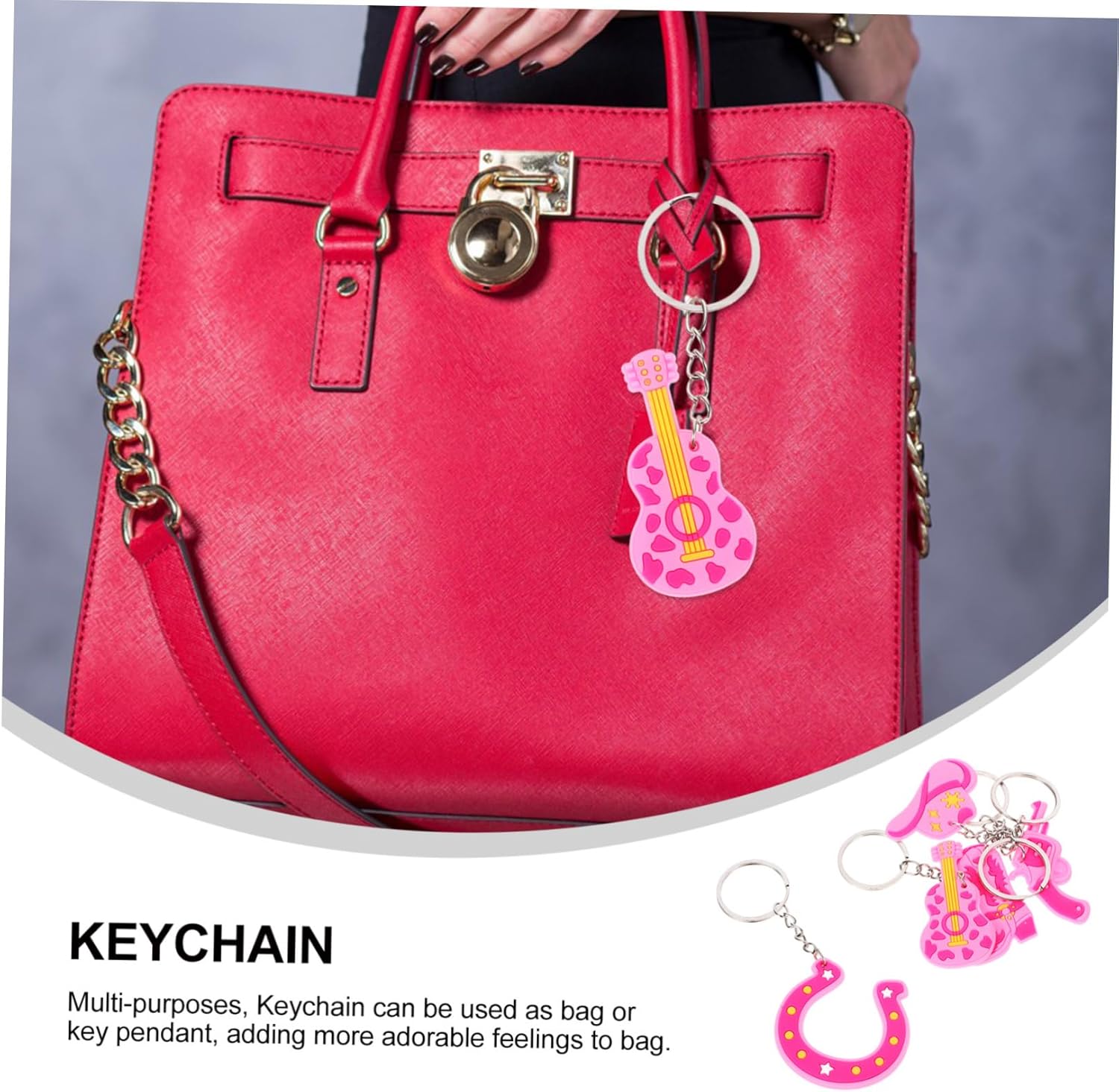 DECHOUS 15pcs Cute Cowgirl Keychains for Party Bags