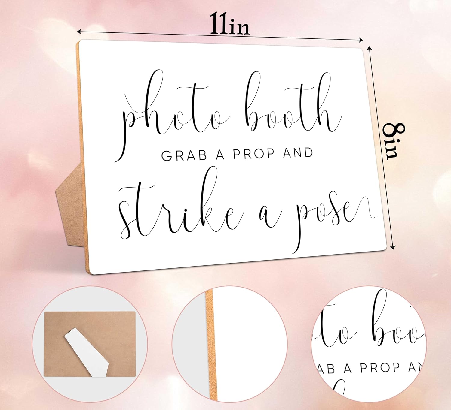 Minimalist Wedding Table Sign With Stand