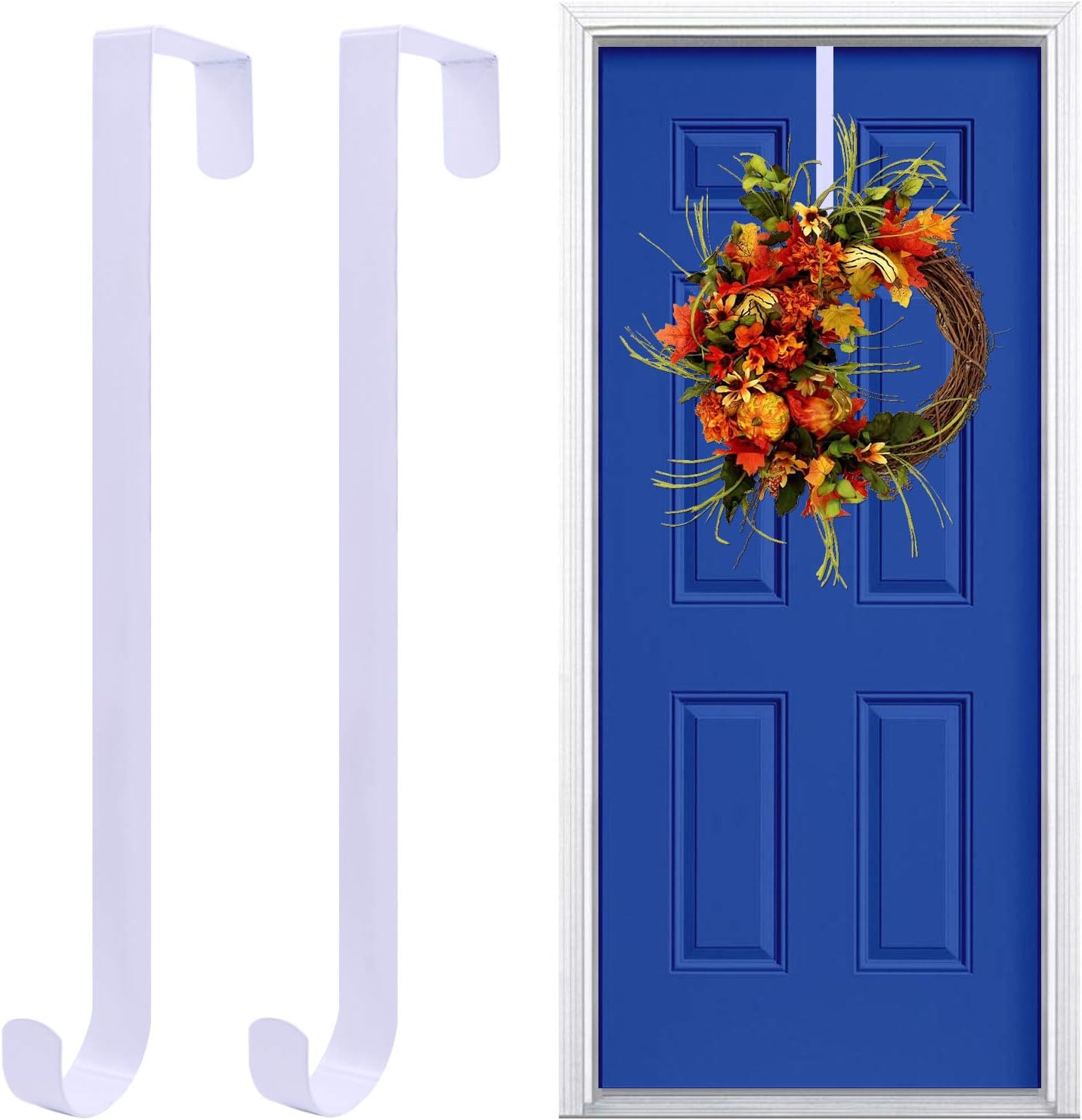 HiGift 2 Pack White Wreath Hanger Hooks