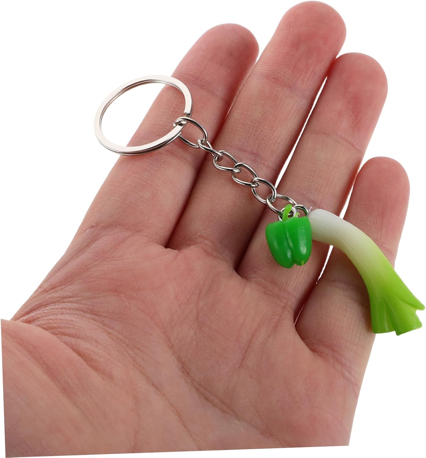PRETYZOOM 3pcs Realistic Vegetable Keychain Set