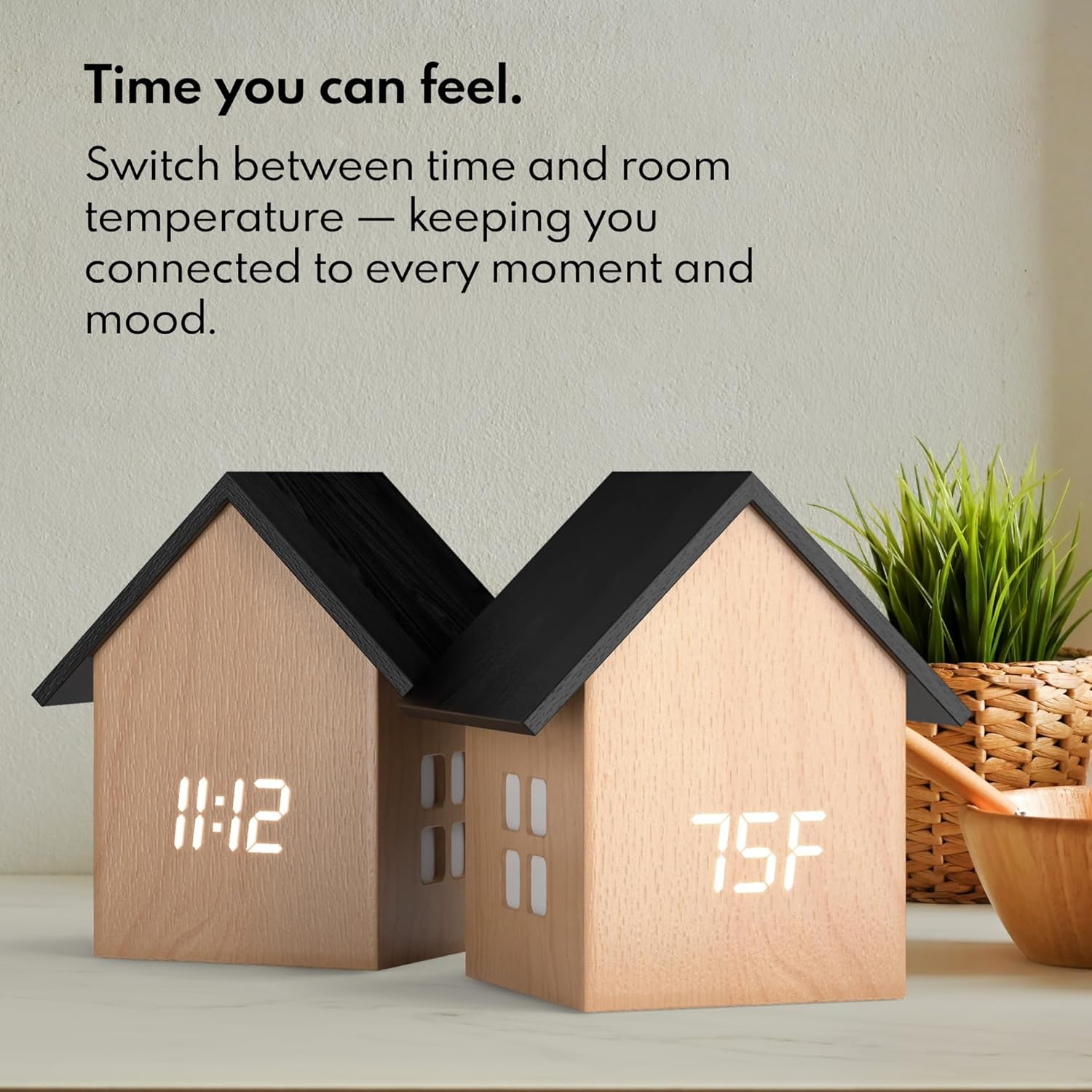 Driini Digital House Alarm Clock with Temp Display
