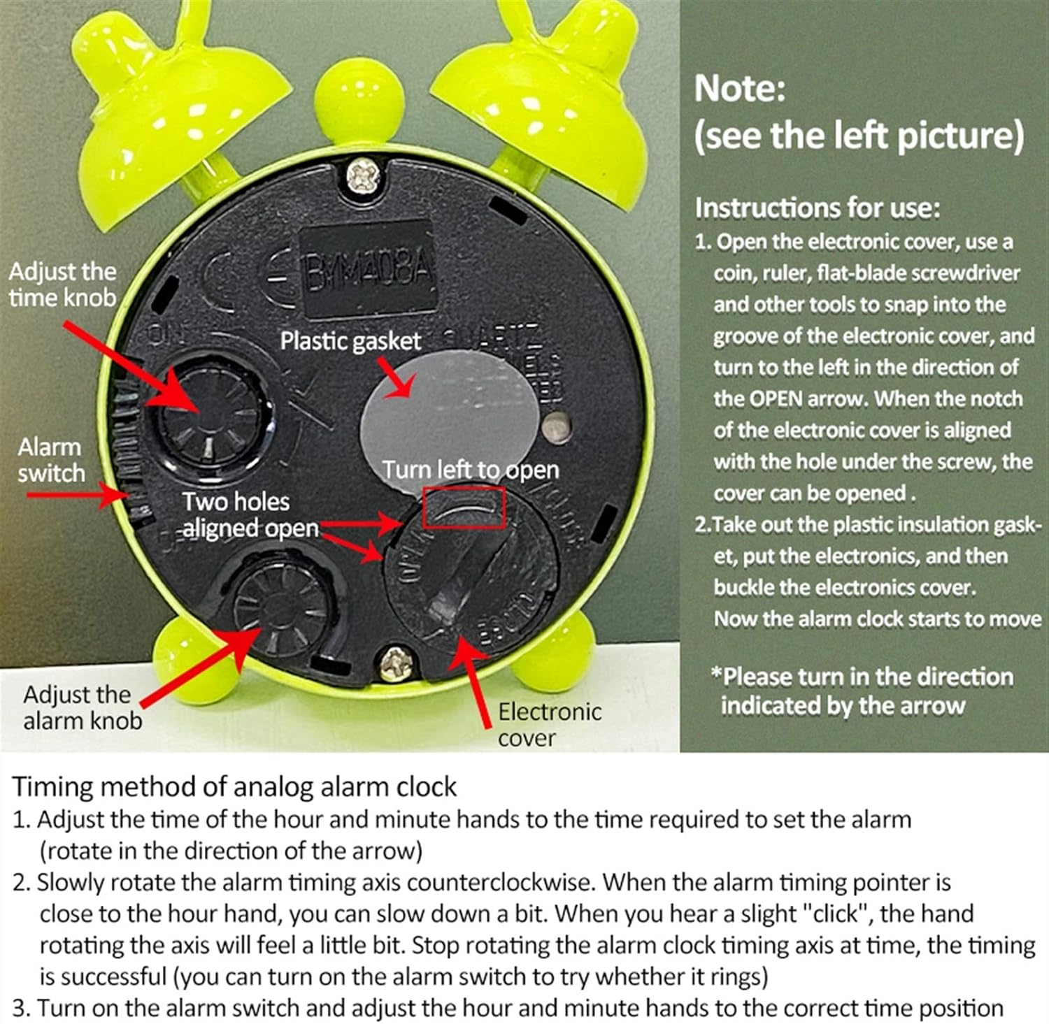 GRFIT Mini Round Digital Alarm Clock with Mirror
