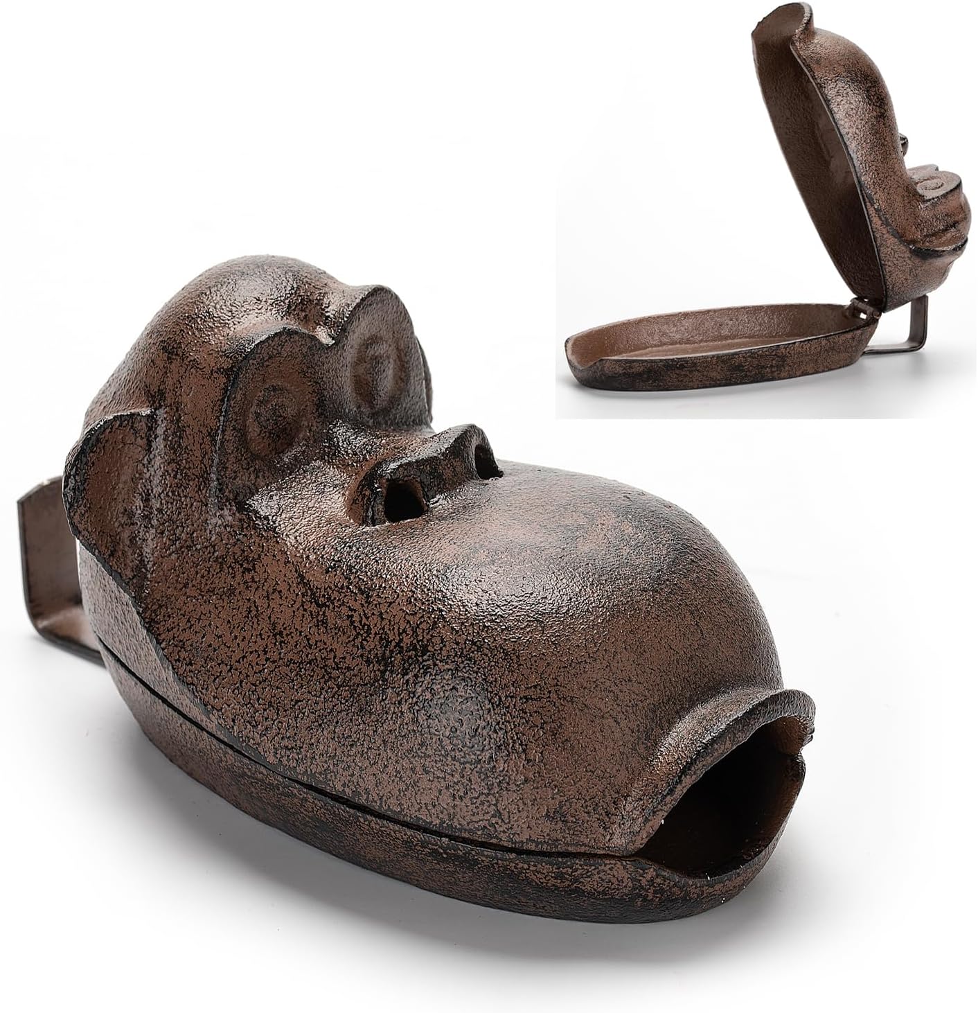 Monkey Ashtray for Cigar Lovers Cast Iron Decor