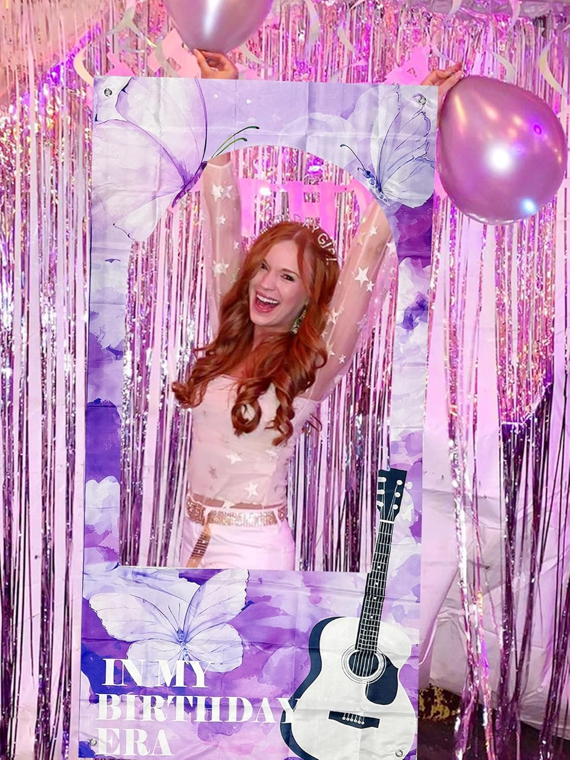 LaVenty Sparkling Guitar Themed Photo Booth Backdrop