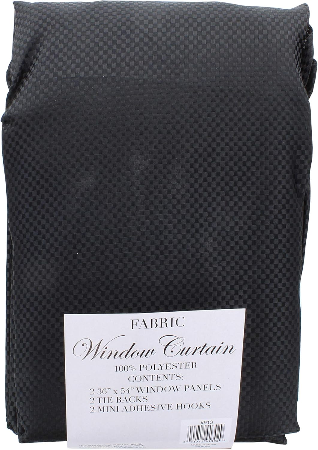 Better Home Ruffled Priscilla Fabric Curtain Set Black