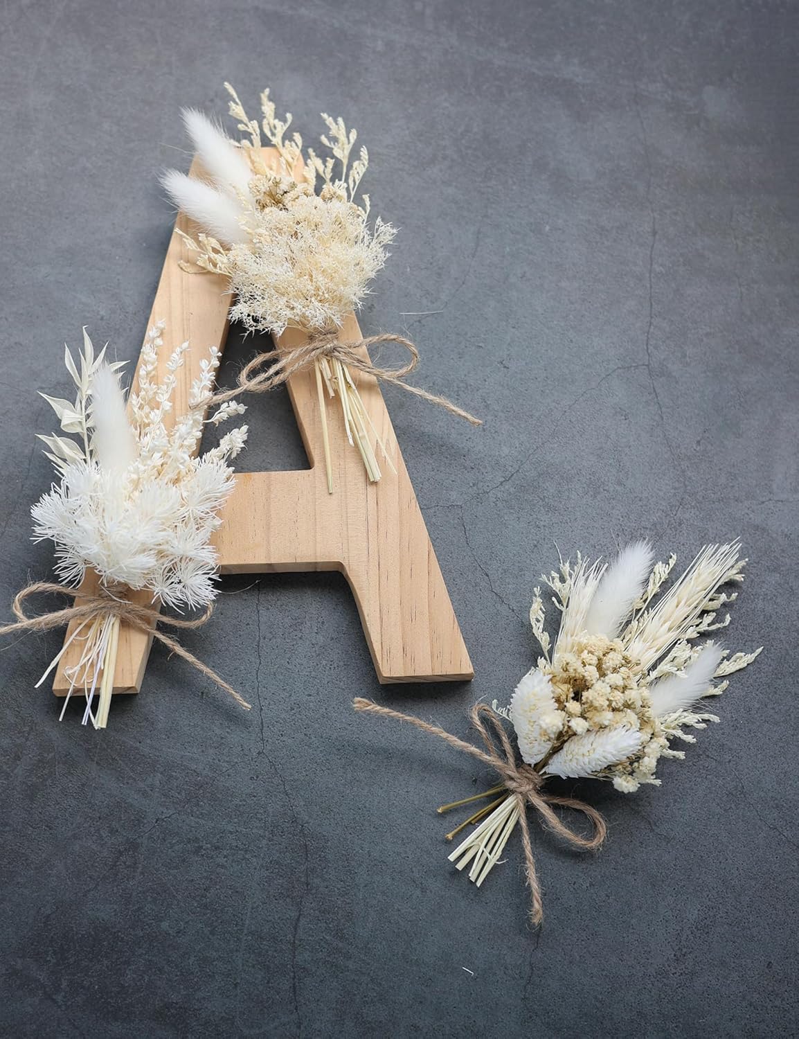 Mini Dried Flower Bouquet Set 12 Pcs White