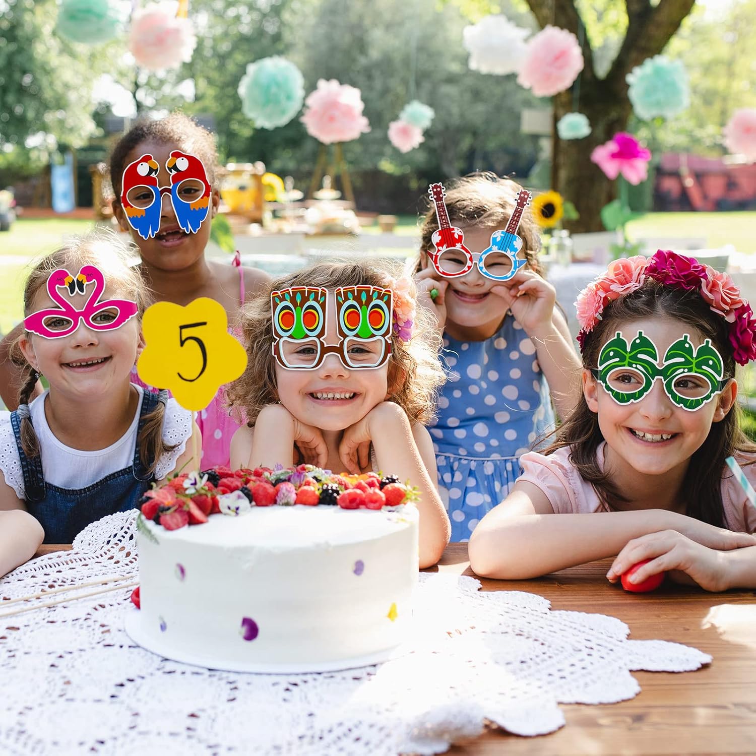 Jerify Funny Luau Party Sunglasses Set 24 Pieces