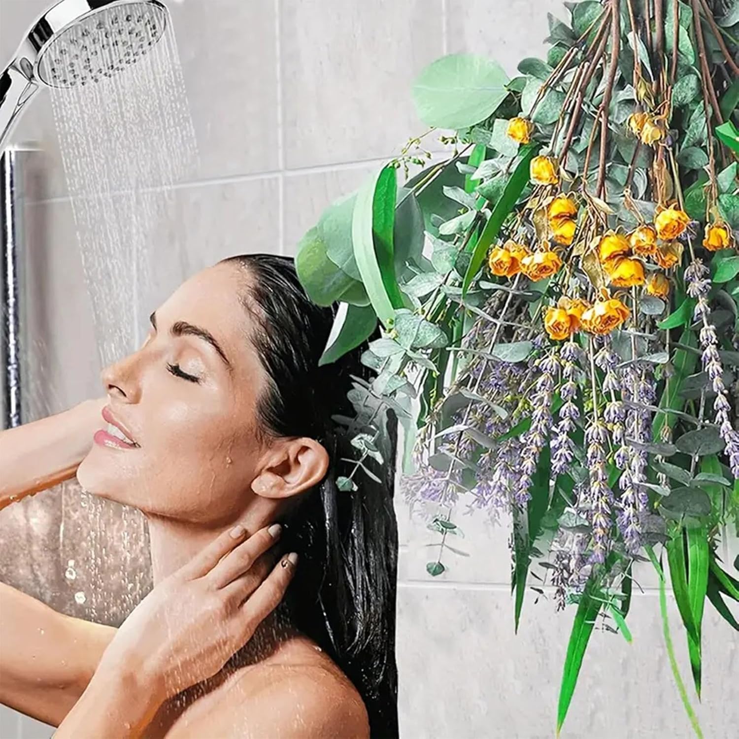 70pcs Dried Lavender and Eucalyptus Mix for Shower Hanging