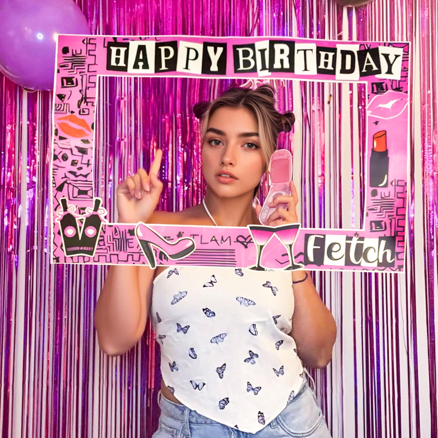 LaVenty Mean Girl Party Decor Photo Booth Frame