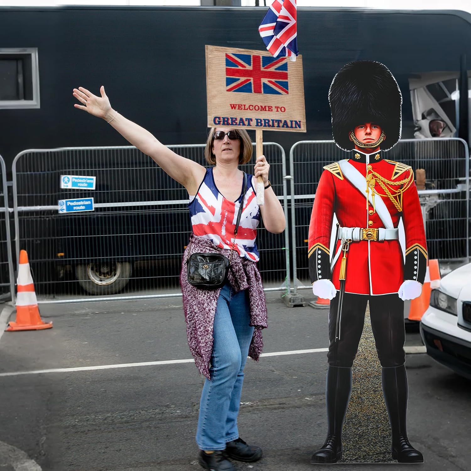 6 Ft British Royal Guard Stand-Up Cutout Prop