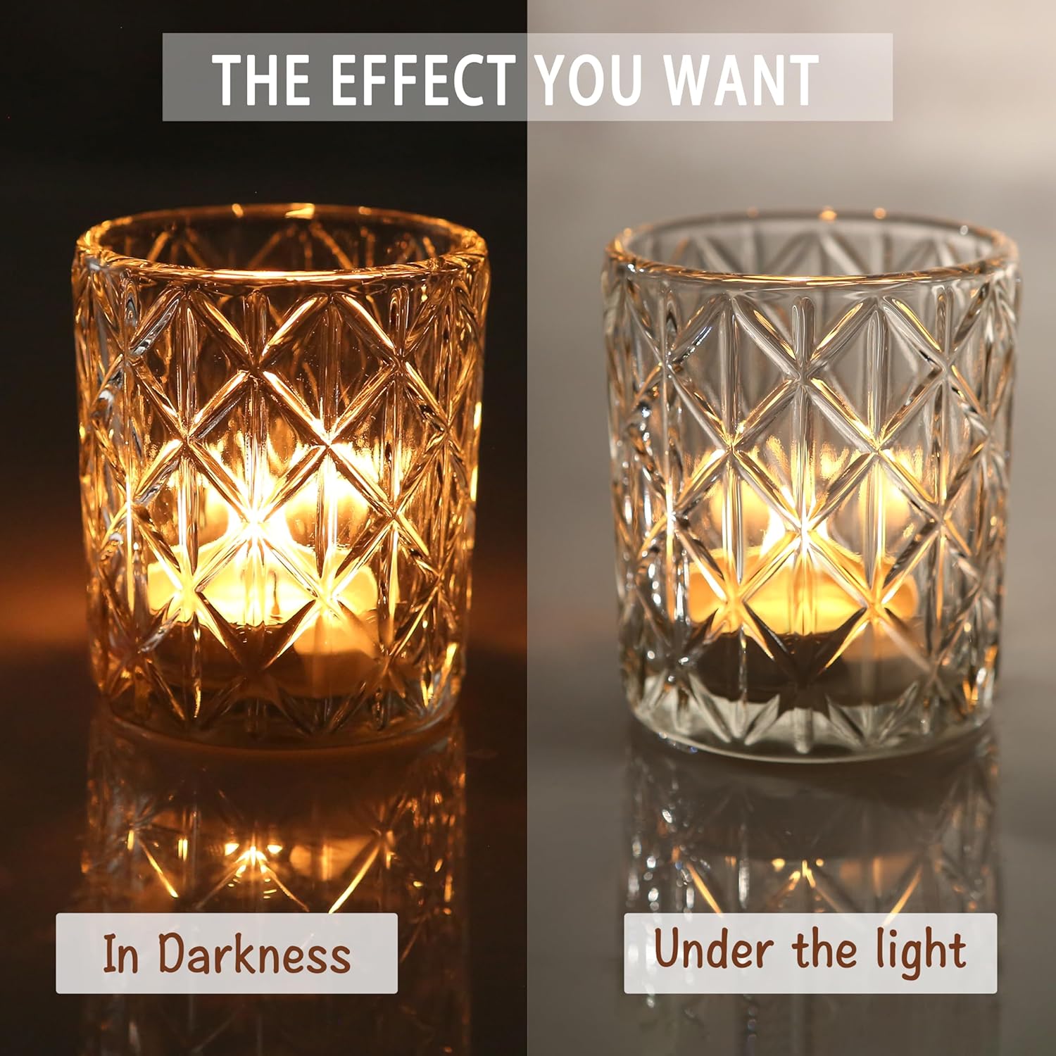 24pcs Clear Votive Candle Holders - 2x25 Inch Glass Holders for Wedding Centerpieces