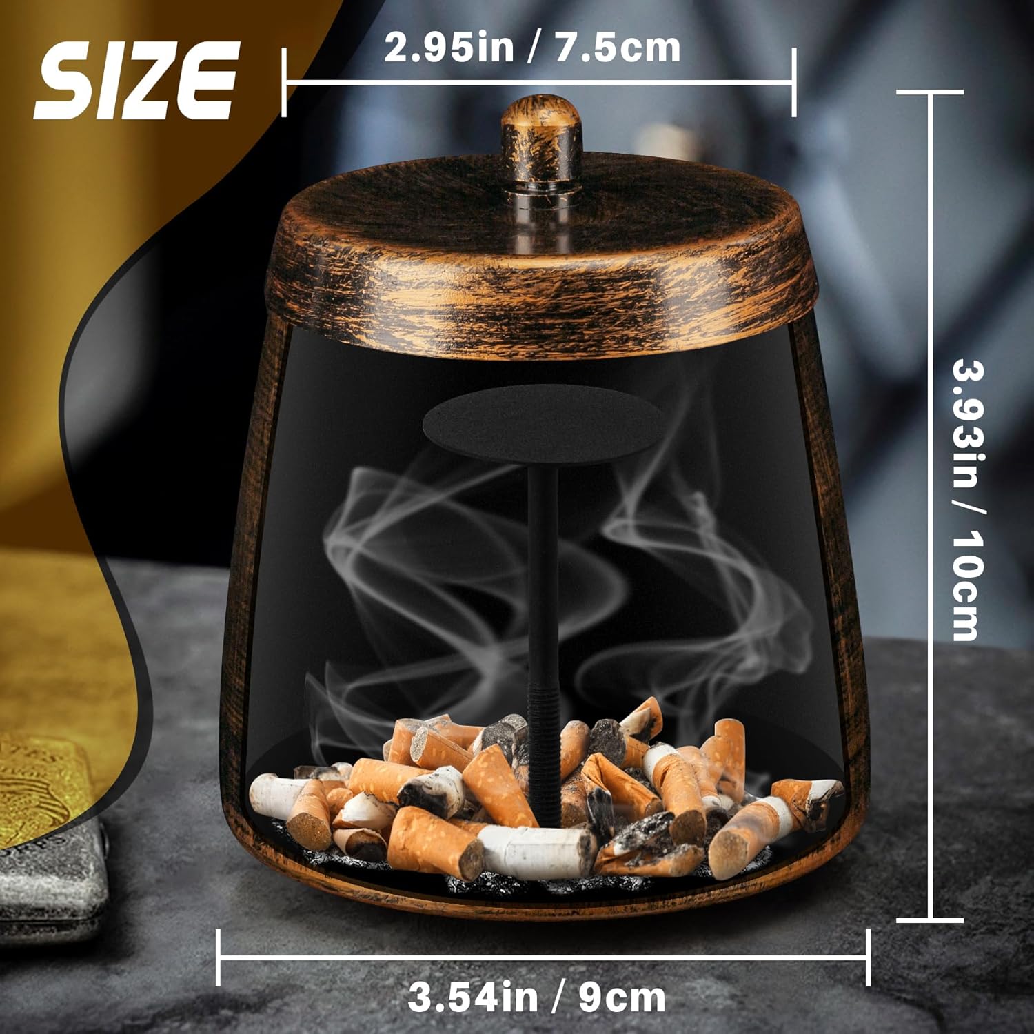 Yiiwinwy Windproof Cigarette Ashtray Outdoor