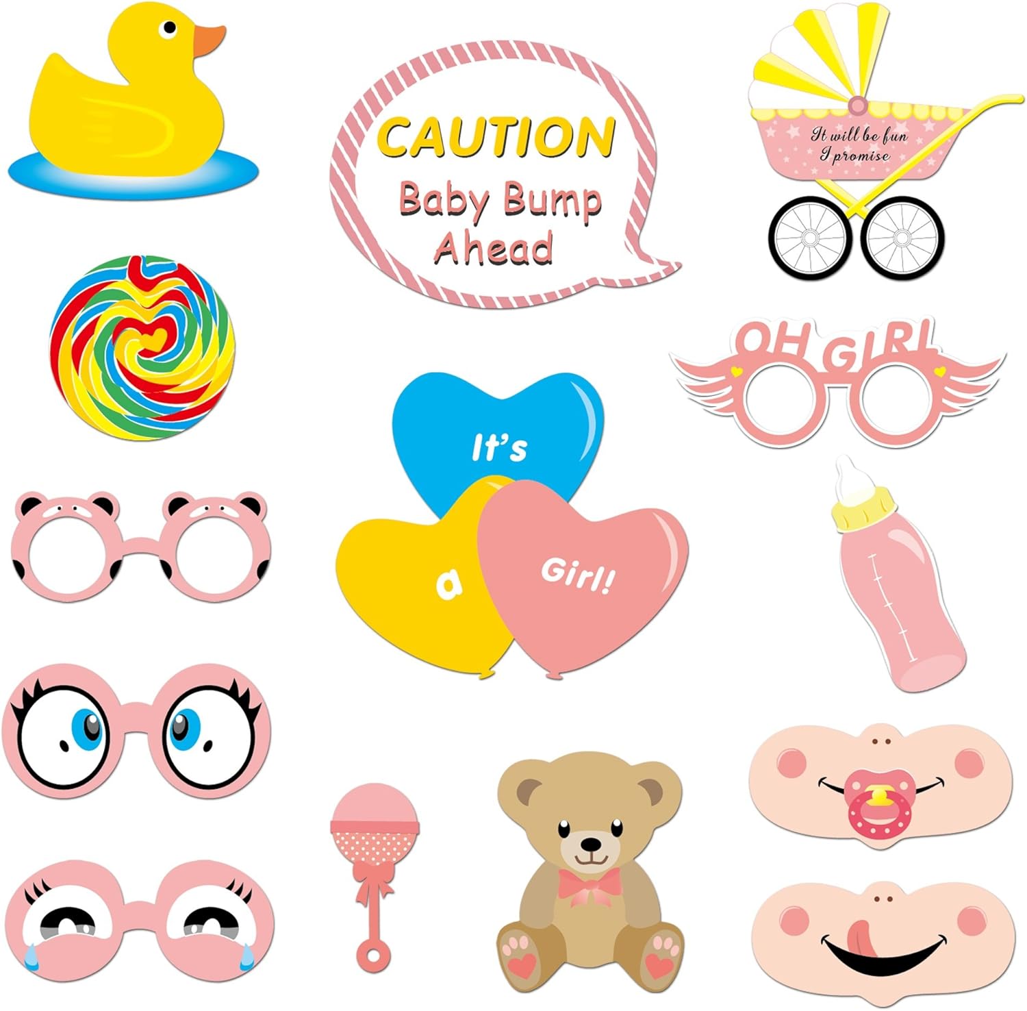 Its a Girl Photo Booth Props 53 Count