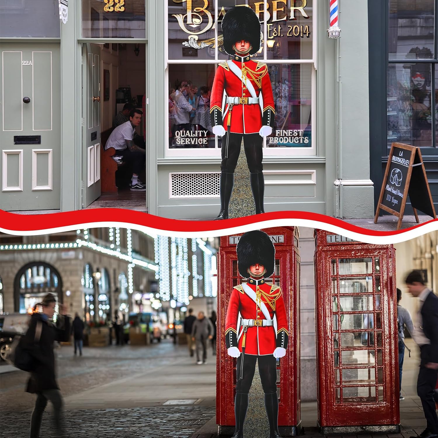 6 Ft British Royal Guard Stand-Up Cutout Prop