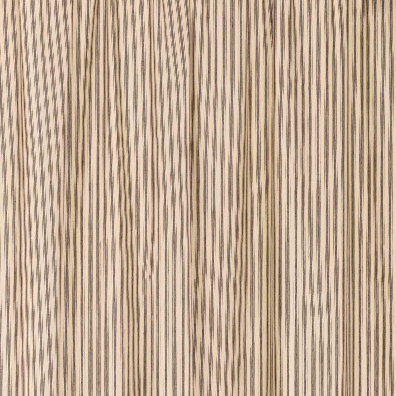 VHC Brands Charcoal Striped Swag Curtains 36 Inch