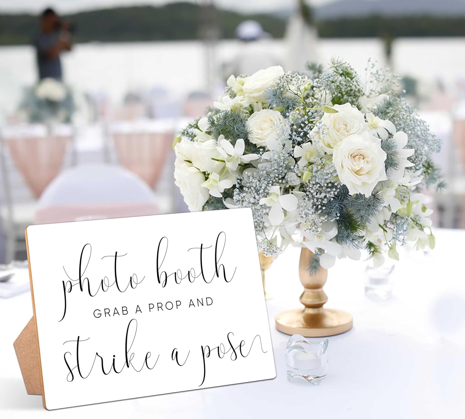 Minimalist Wedding Table Sign With Stand