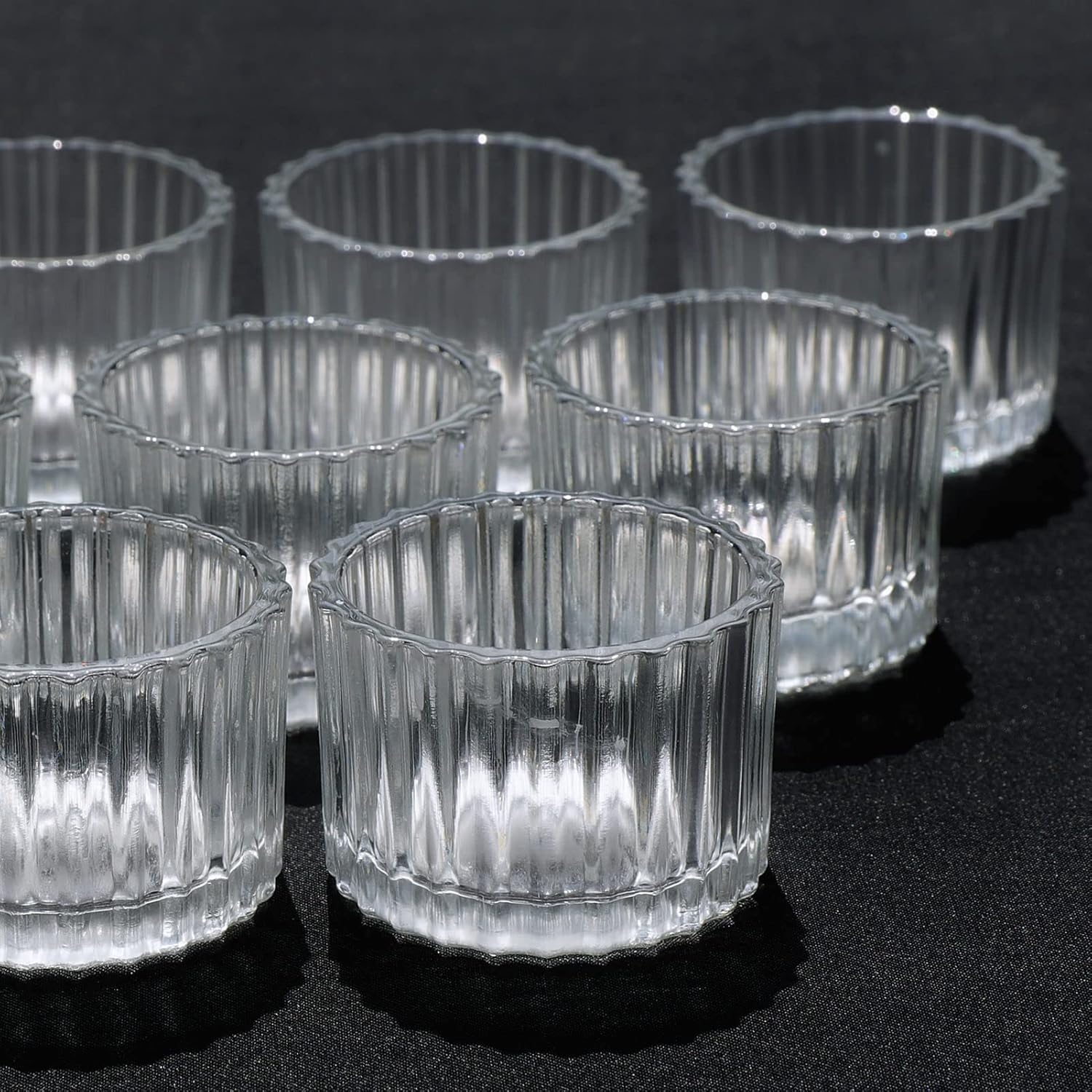 VOHO Clear Tea Light Holder Set of 12