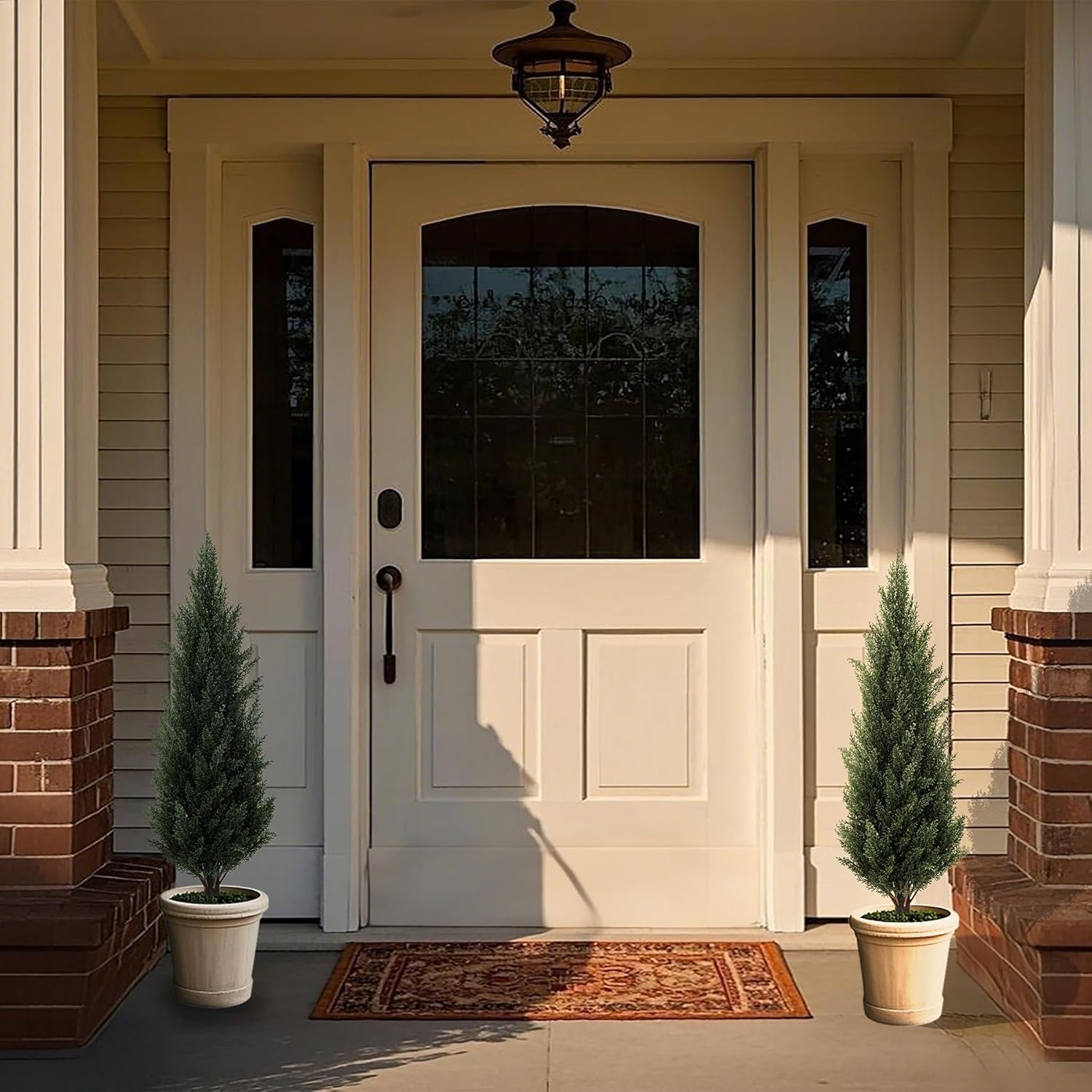 3FT Artificial Cypress Topiary Trees Set of 2 with Ground Spike