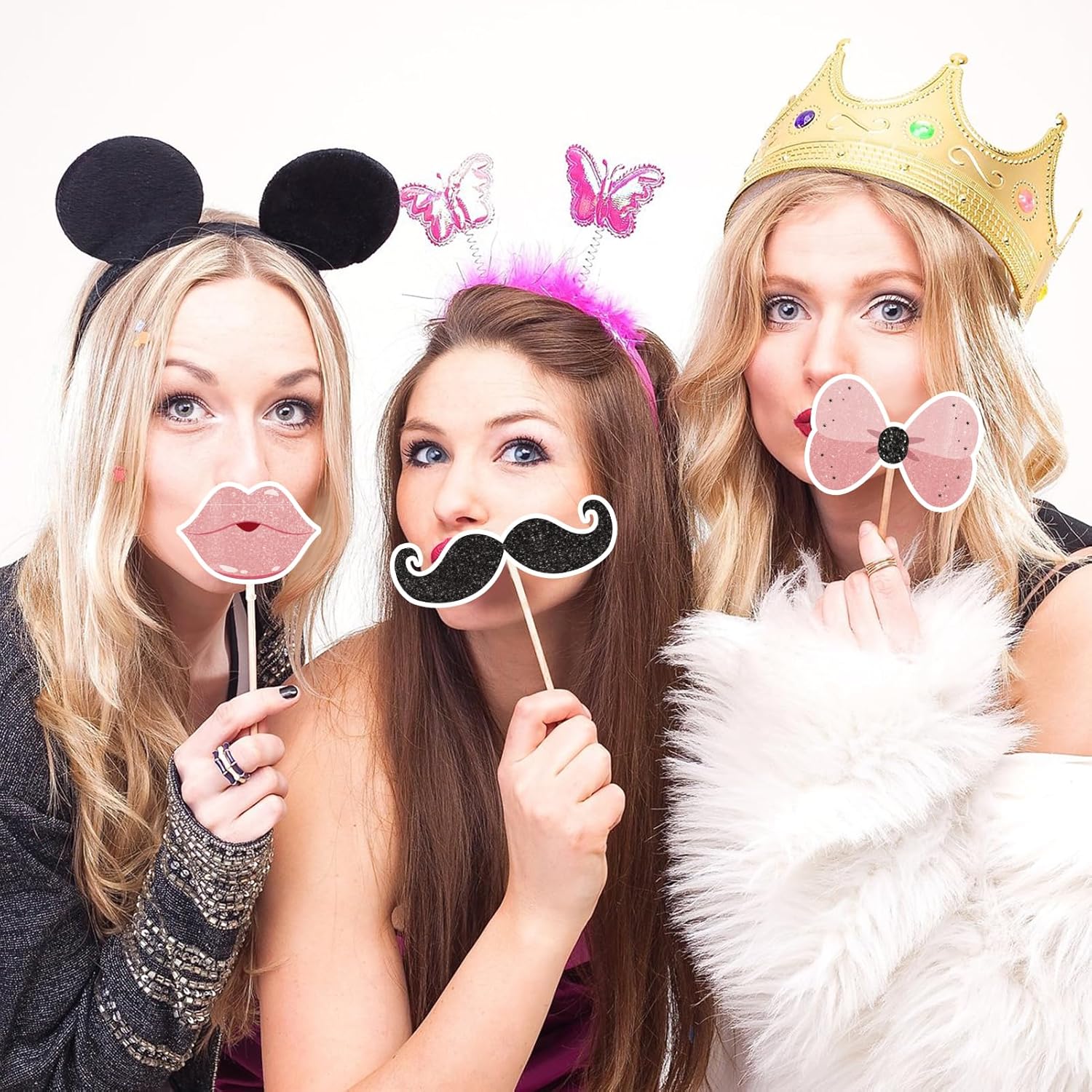 22Pcs Rose Gold Rude Youre Leaving But OK Photo Booth Props