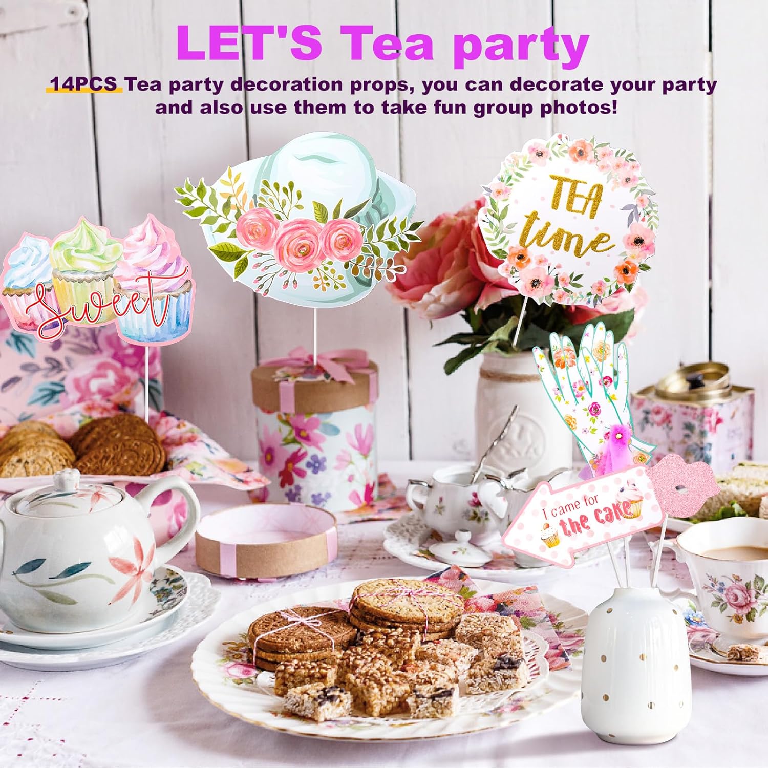 Mity Rain 14 Pcs Tea Party Decorations
